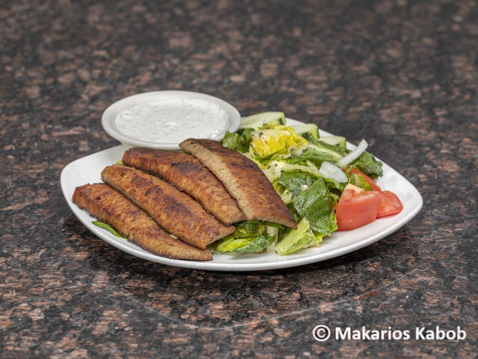Gyro salad with fresh vegetables served at Ranch House Makarios in Vestavia Hills, AL