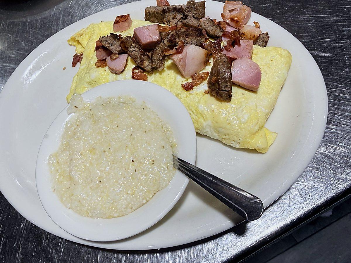 Meat Lovers Omelet served at Ranch House Makarios Family Restaurant in Vestavia Hills